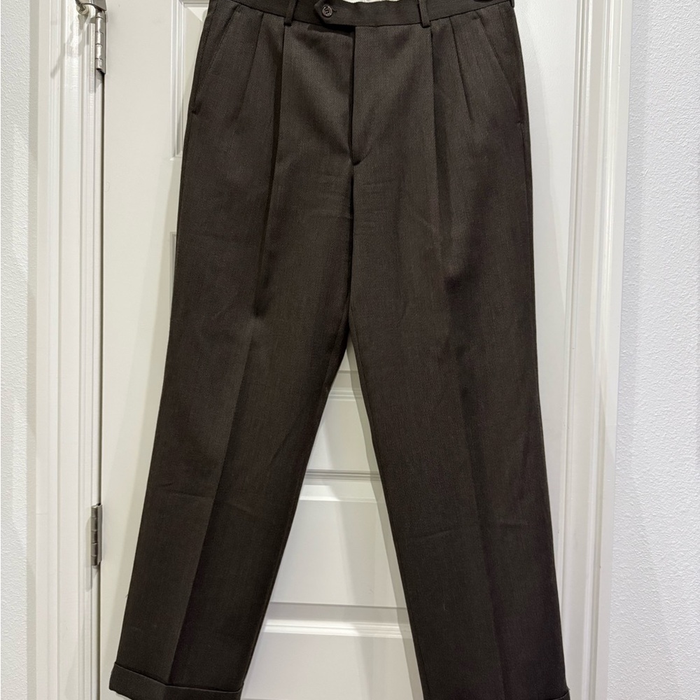 Brooks Brothers Brown Dress Pants Tailored Fit